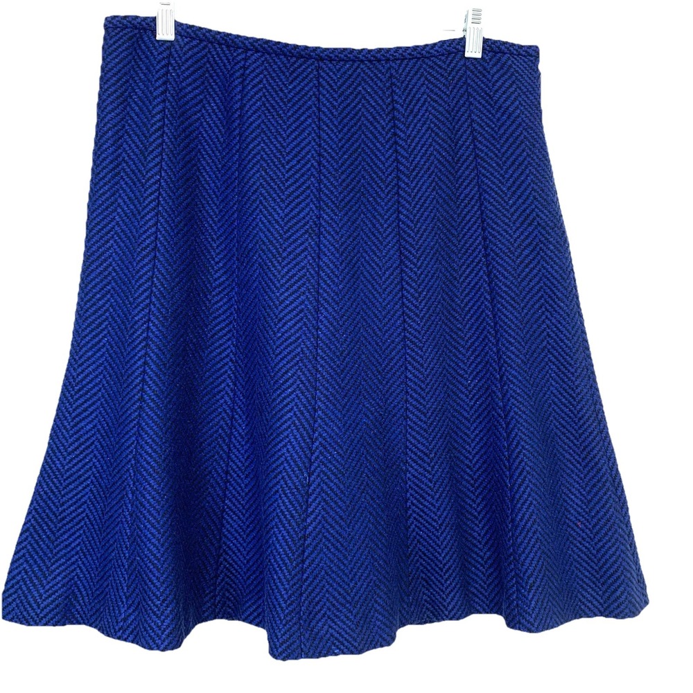 Ann Taylor Herringbone A Line Skirt 10 Knee Length New Lined Business‎ Casual